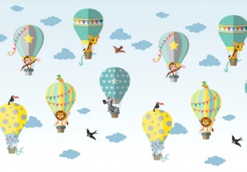 Rengarenk Desenli Uçan Balon…