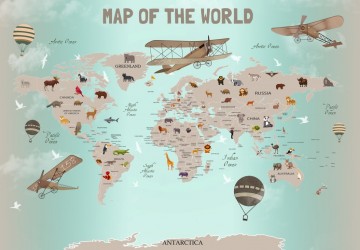 Dünya Haritası Ülkeler Ve Çeşitli…