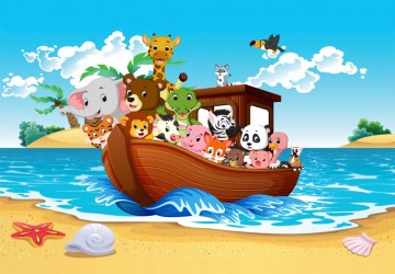 Kıyıya Yanaşmış Tekne Hayvanlar…