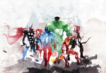 Sulu Boya Süper Kahramanlar