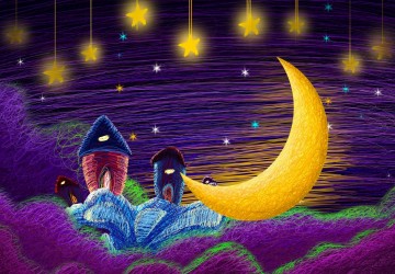 Gece Uykusu Ay Ve Yıldızlar…