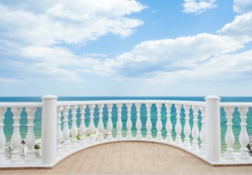mimari balkon ve okyanus