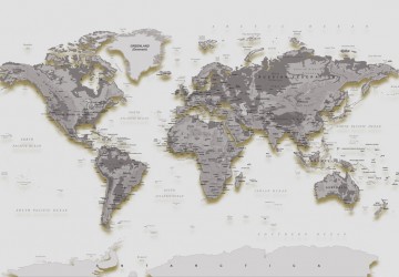 3d vektör dünya haritası