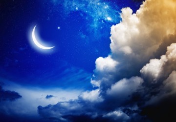 gökyüzü temalı bulutlar Ay…
